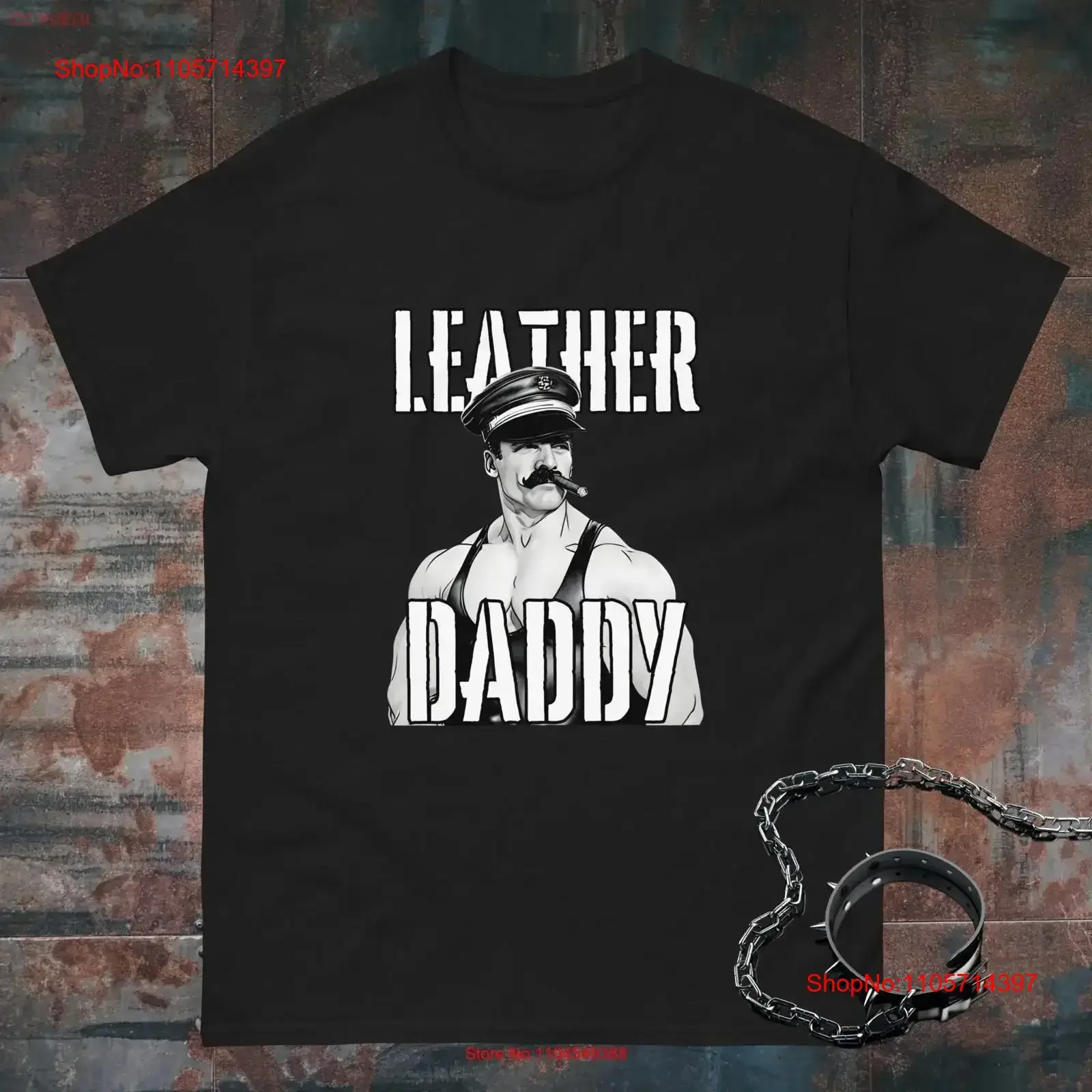 Leather Daddy T Shirt Tom Of Finland Style Scene Gay Men for Man in Gear vintage Washed Comfortable Casual Unisex homme