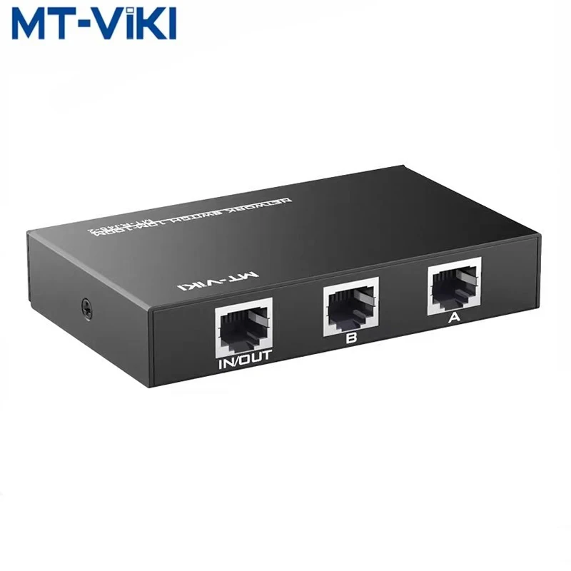 MT-VIKI 2 Port RJ45 Network Selector Switch 2-In 1-Out /1-In 2-Out No Power Physical Isolation for Internal External Network
