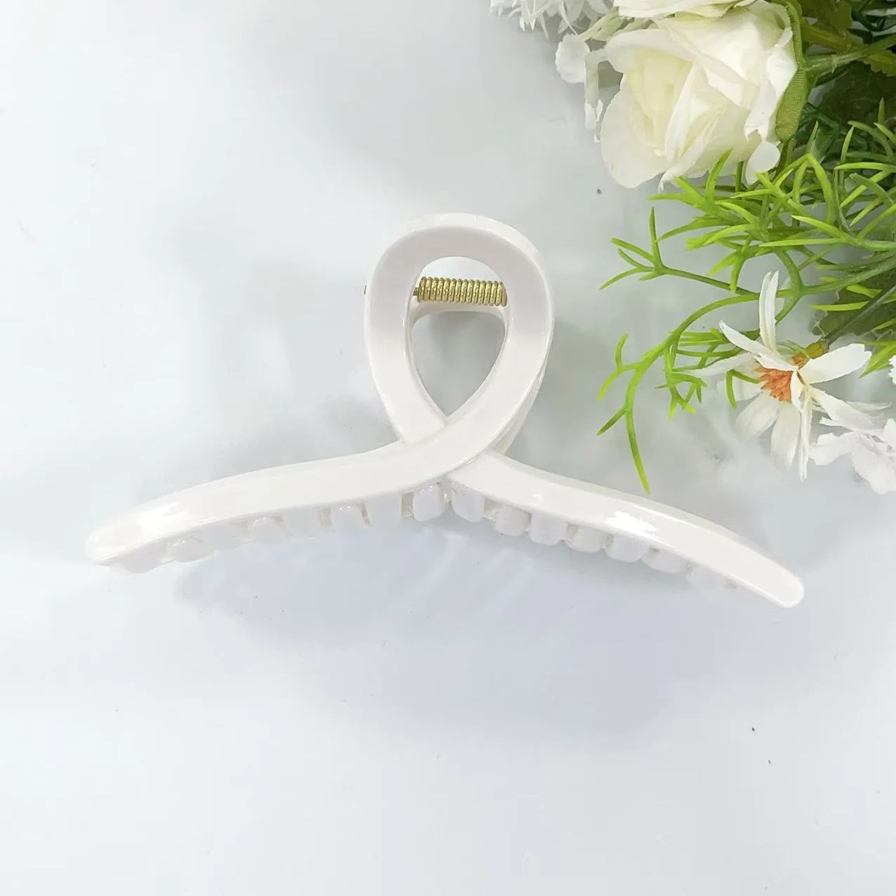 13 cm große, kreuzsichere, weiche Silikon-Haarklammern für Damen, hochelastisch, Haifischgriff, verformbar, Anti-Kollisions-Haar-Accessoires, K – Detail 8