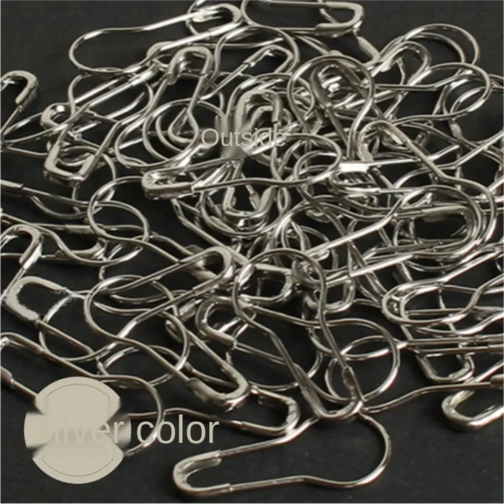 1000pcs 22 Mm Colored Small Black Gourd-shaped Hijab Stainless Steel Safety Pins Pins Needles