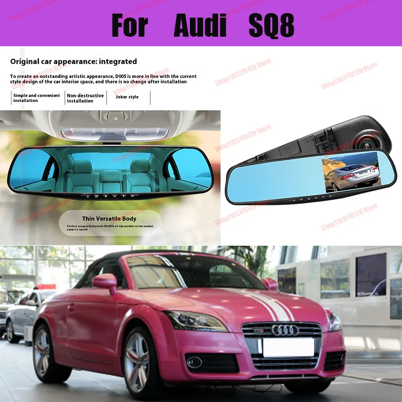 

For Audi SQ8 High definition dual lens driving recorder with front and rear dual recording reverse images Car dvr