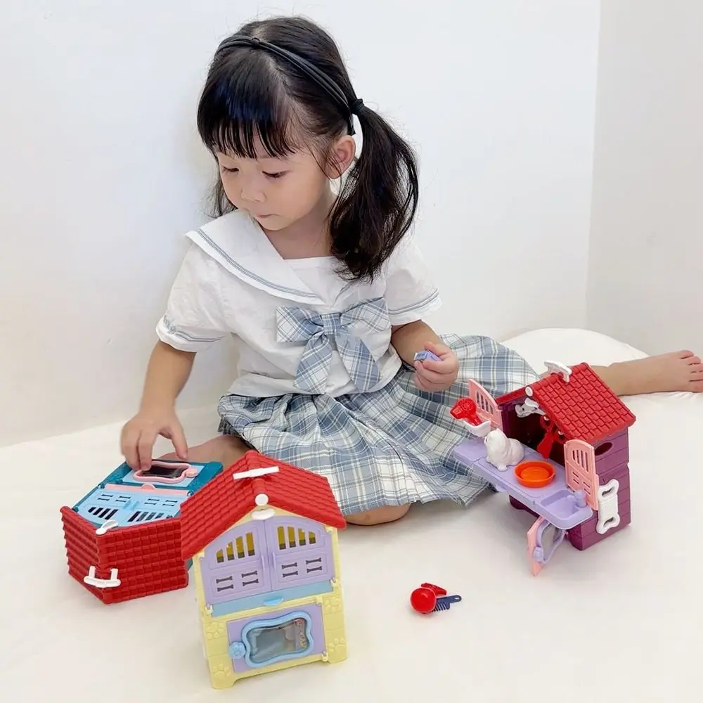 Children's Puppy Cat Scene Playing Merchant Supermarket Play House Interactive Cute Pretend Easter Day Gift