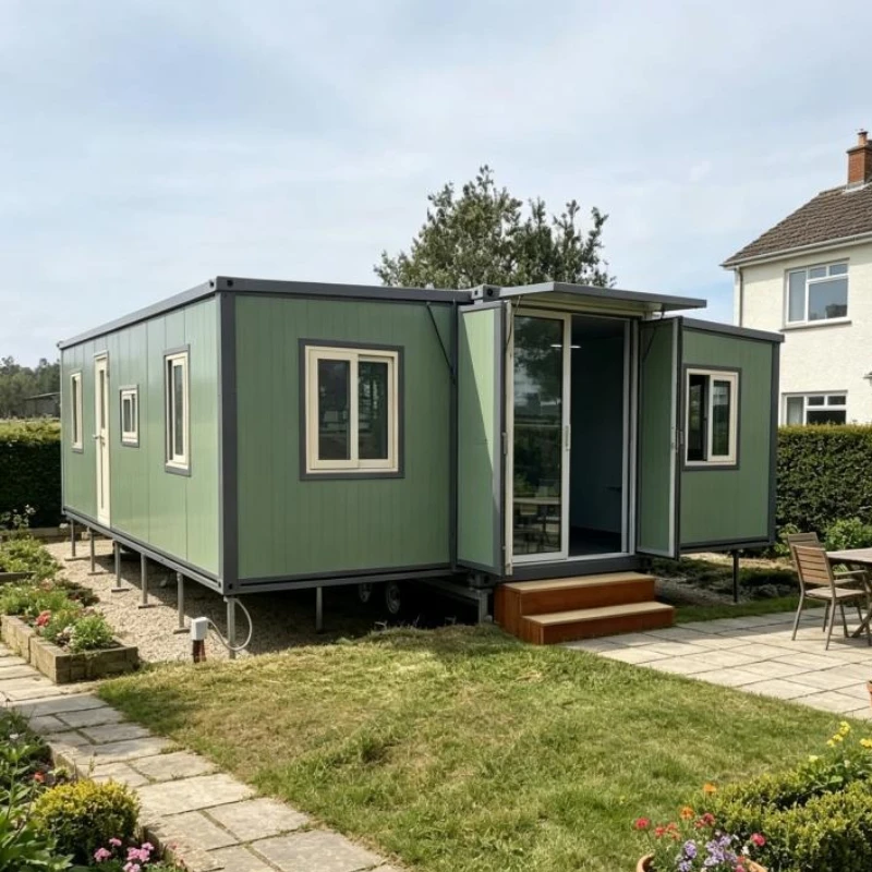 Multi Purpose Container House 20/30/40ft Expandable Studio Office Workshop 2 Bed 1 Bath Kitchen Easy Assembly Steel