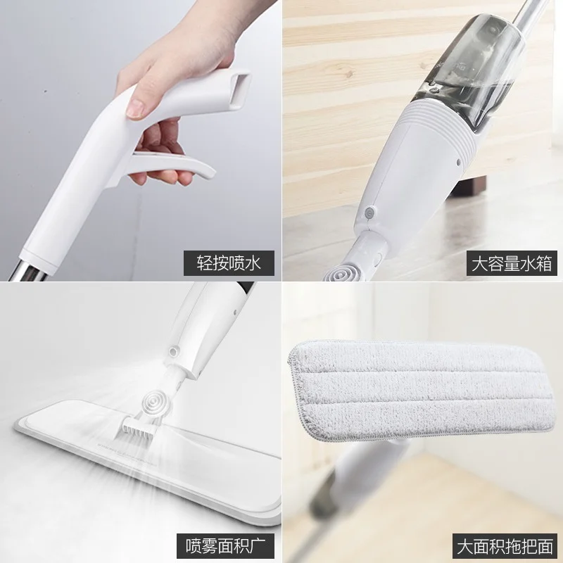 For Deerma TB500 TB800 Mop for Mi Mijia Water Spray Mop 360 Rotating Cleaning Cloth Head Wooden Carbon Fiber Cloth