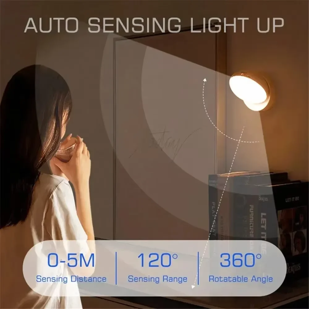 

LED Night Light USB Charging Intelligent Human Induction For Bedside Cabinet Home Wardrobe Lighting Motion Sensor Light LED Lamp