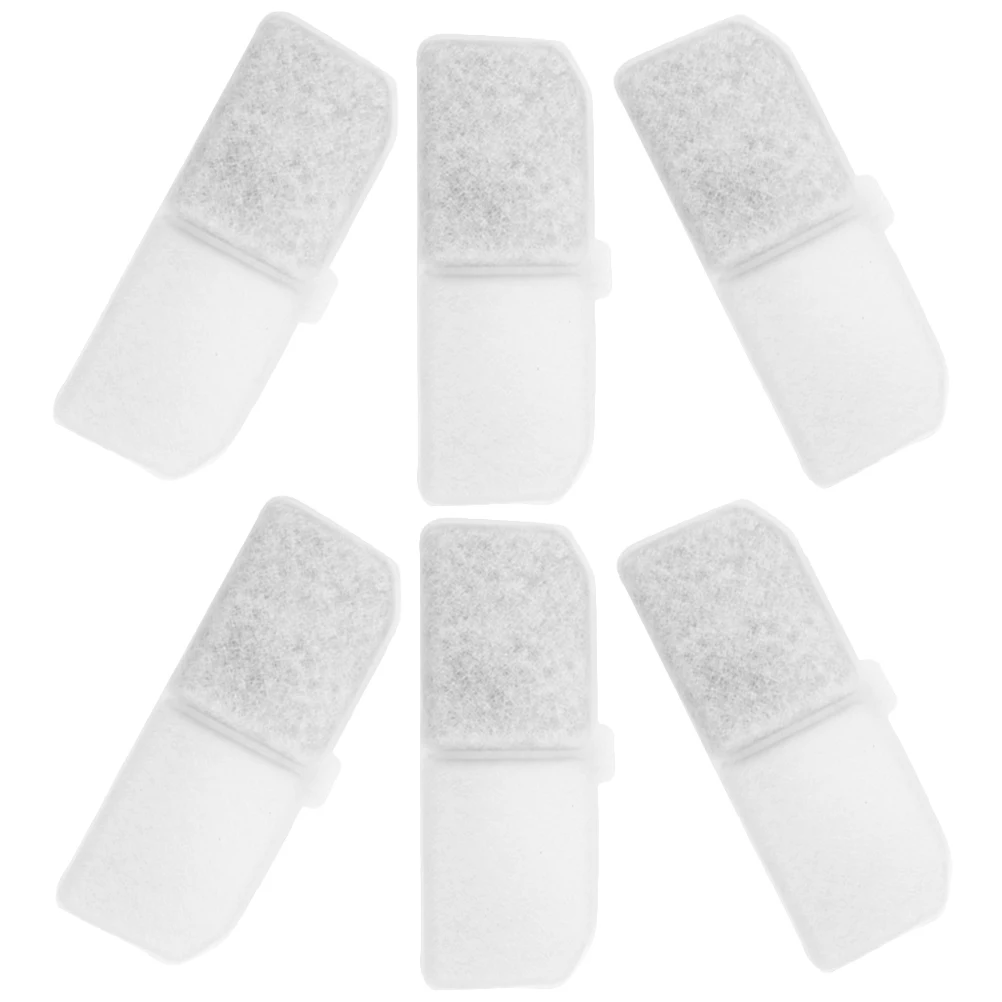 

6pcs Pet Water Fountain Filters Cat Dog Resin Drinking Accessories Reusable Charcoal Filter Cotton Pet Bowl