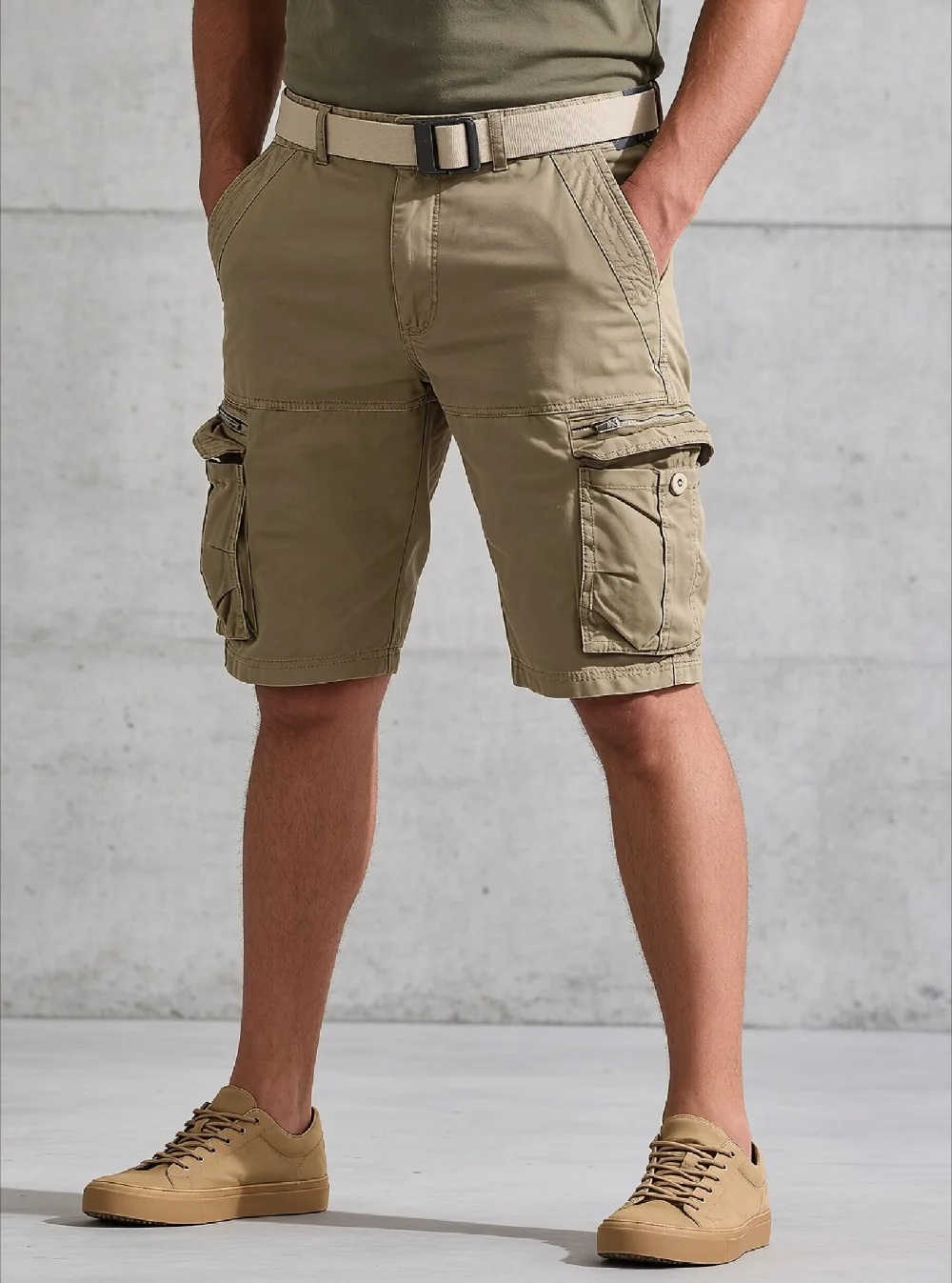 

Summer Outdoor Cargo Shorts Athleisure Plus Size Pants Men's Loose Multi-pocket Straight Cropped Men Pants Vintage Men Clothing