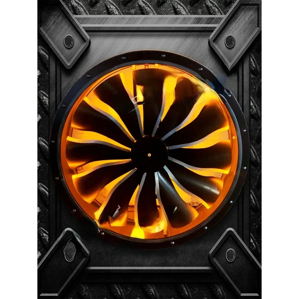 Retro Industrial Style Wall Decorative Cafe Restaurant Bar Metal Iron Art Rotating Fan Wall Hanging