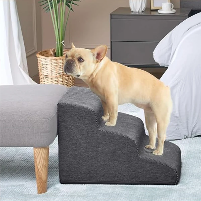 Detachable And Washable Kennel Memory Foam Dog Sofa Stairs Pet 3/4 Steps Stairs For Small Dog Cat Ramp Ladder Pet Stairs