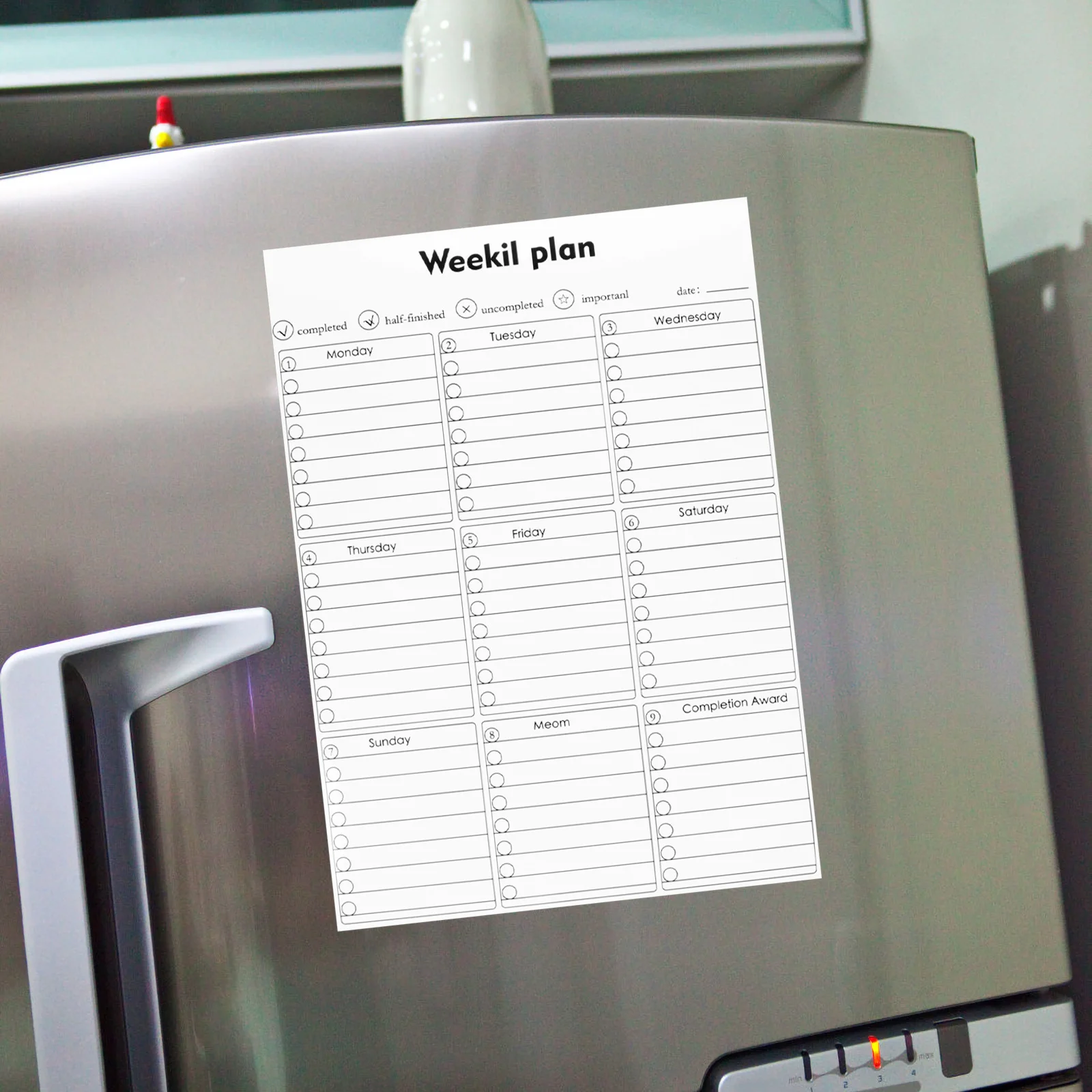 

1pc Magnetic Planner Board Fridge Erasable Sticker Note Tool Remind Writeable Message Board For Kitchen Home Office Cute Cartoon