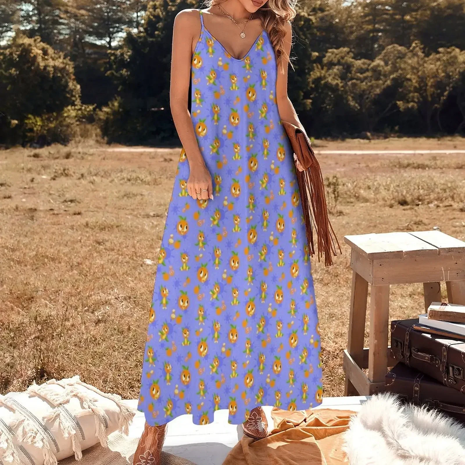 Orange Bird Passholder Logo (periwinkle) Sleeveless Dress elegant women's dresses for wedding women's clothing trend 2025 Dress