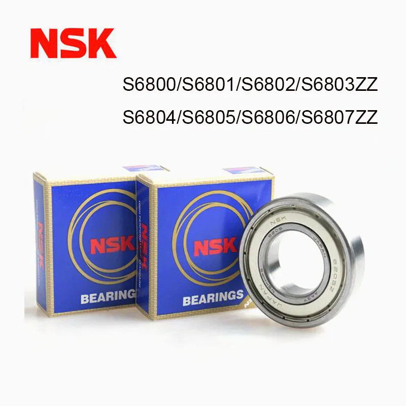 

Origin Japan NSK Bearing 2/5Pcs Slim Thin Section S6800 S6801 S6802 S6803 S6804 S6805ZZ ABEC-9 440 Stainless Steel Ball Bearing