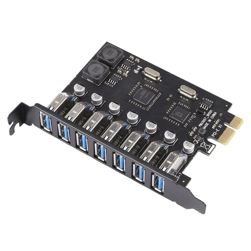 USB 3.0 PCI-E Expansion Card Adapter 7 Ports USB 3.0 Hub Adapter External PCI-E Extender PCI Express Card For Desktop