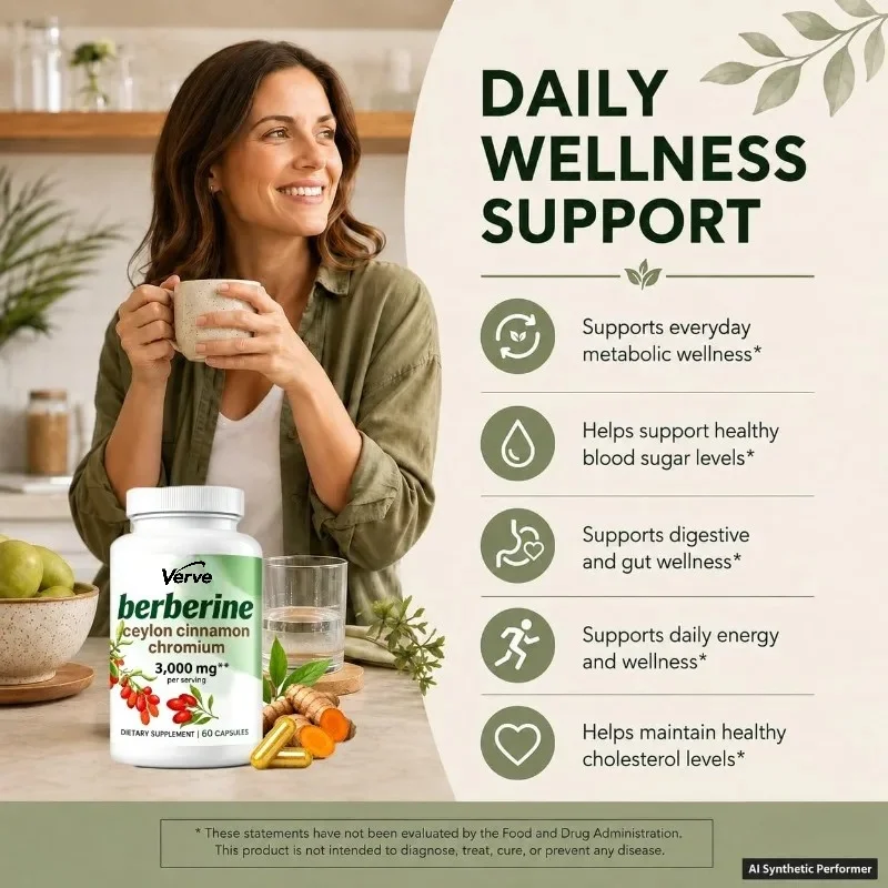 Berberine with Ceylon Cinnamon 60 Capsules