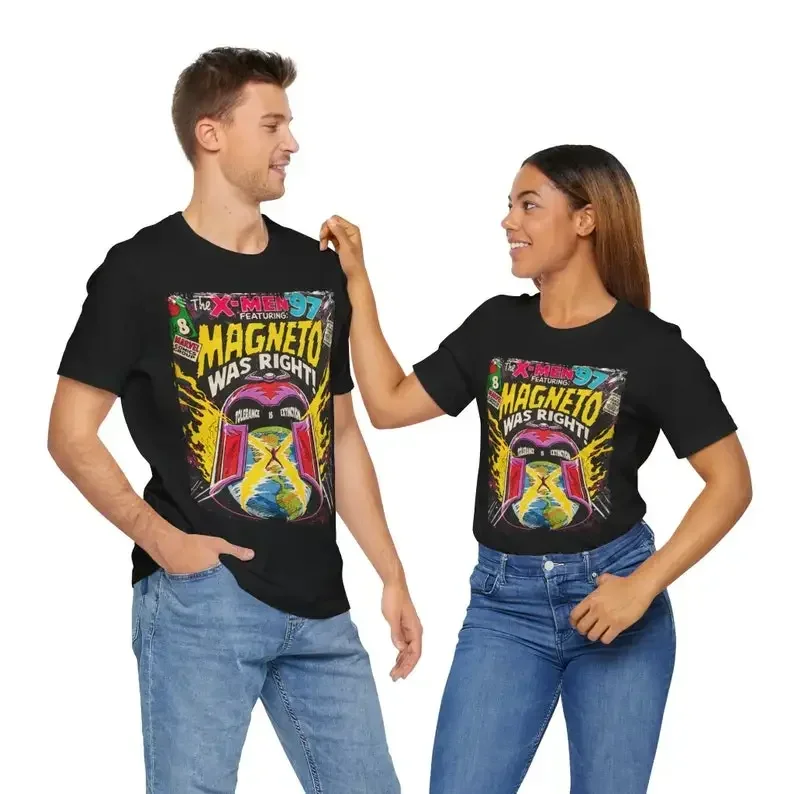 Aesthetic Magneto Was Right - Marvels X-Men 97 Vintage Mutant Superheroes Movie Streetwear  Unisex Short Sleeve T-Shirt