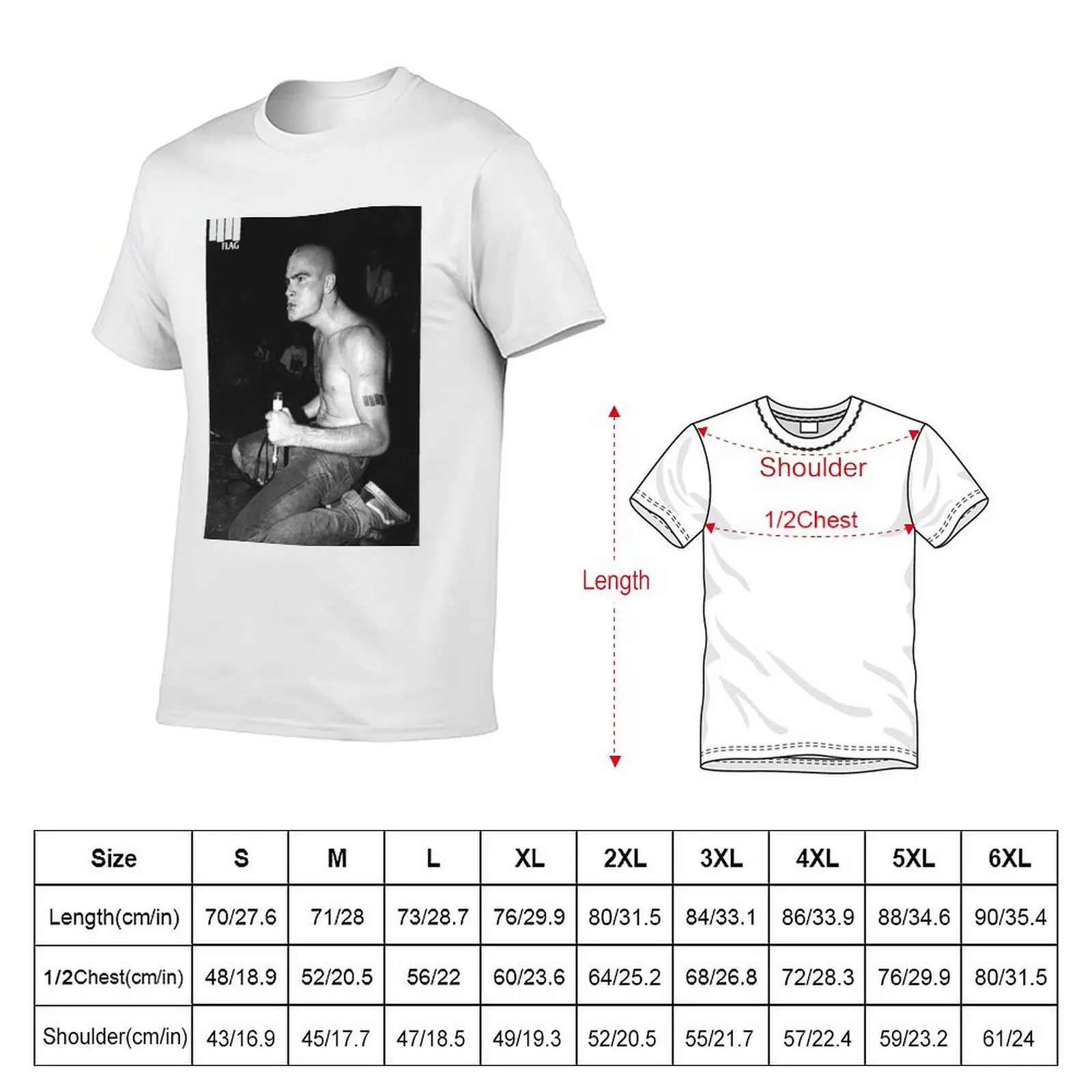 Henry Rollins (Black Flag) in concert T-Shirt man t shirt luxury cotton tshirt 100% T-Shirt