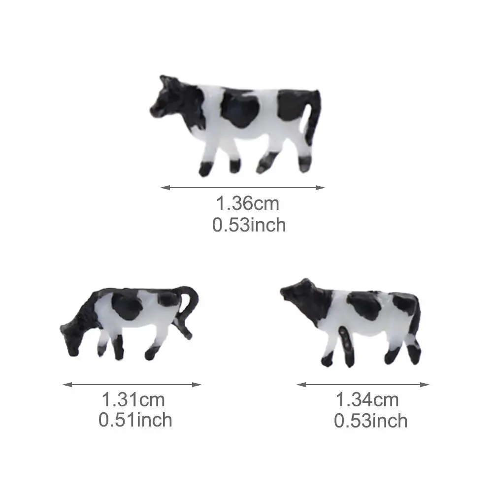 HO and N Scale Model Cows Miniature Farm Animal Model Cow For Model Railway Layout Different Different Postures