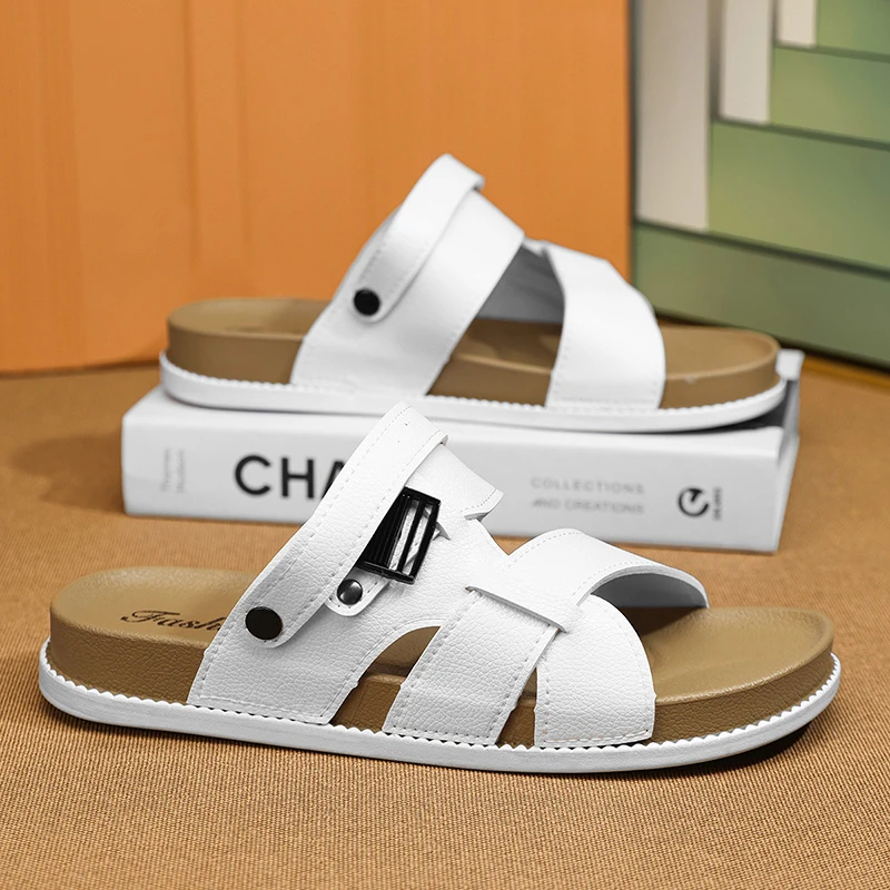 

Мужские шлепанцы больших размеров: новые модные повседневные лоферы, сандалии, кроссовки-вьетнамки на резинке