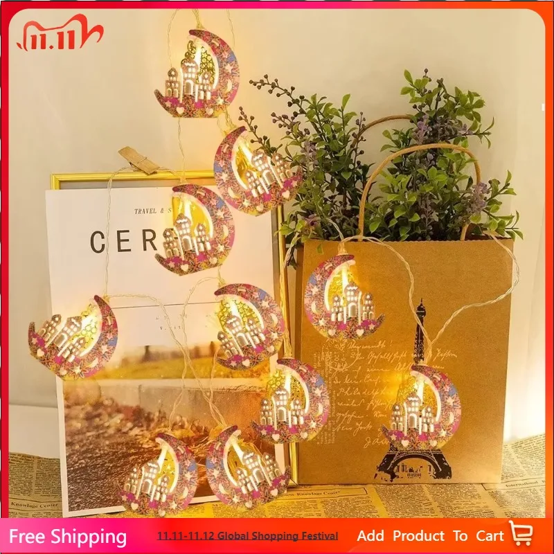 

Christmas Deer Snowflake LED String Lights Battery Powered Fairy Decorations Xmas Tree Ornament 2025 New Year Gift Navidad