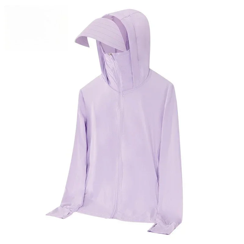 

New Summer Ice Silk Sunscreen Coat UV Ice-sensing Golden Silk Fabric Breathable Sunscreen Coat