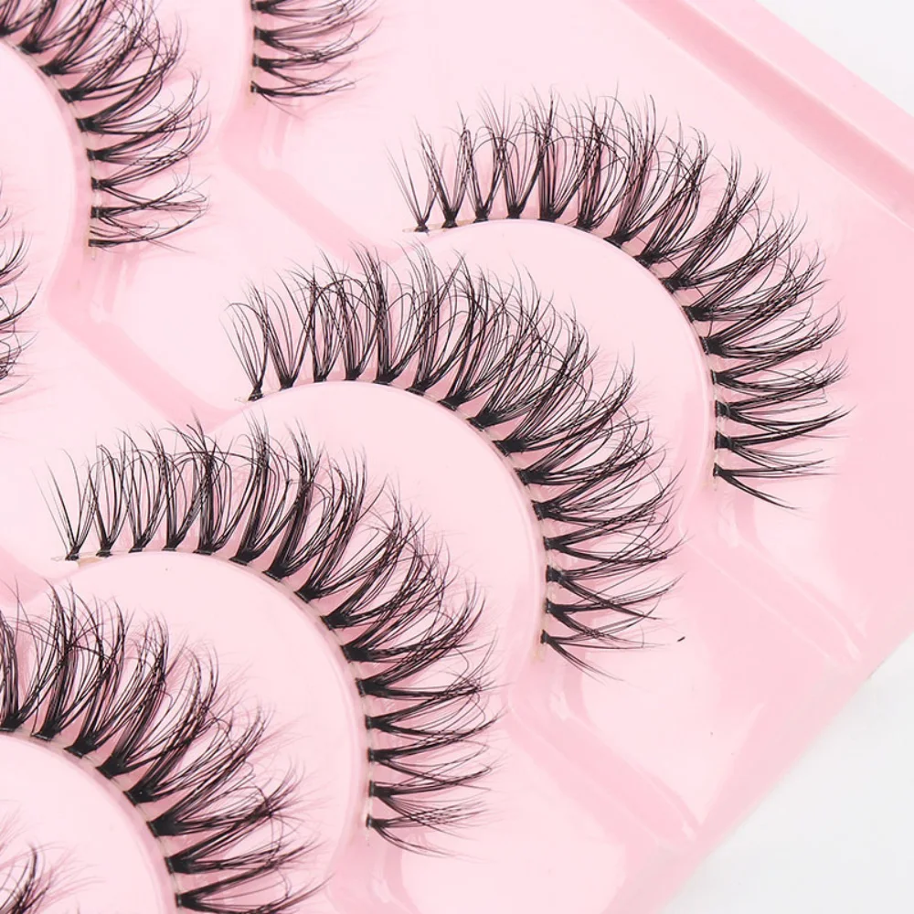 10 أزواج رائجة البيع الرموش الصناعية الطبيعية مانغا سميكة شريط كامل رموش اصطناعية تمديد حجم رمش ماكياج ملحق