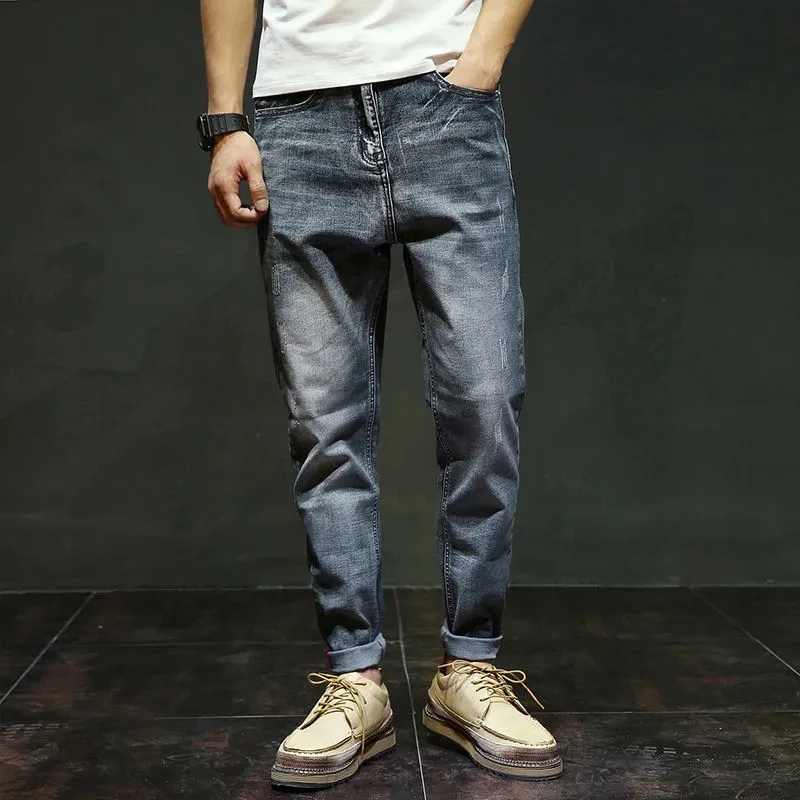 Jeans Men's Baggy Spring Autumn Casual Harem Pants Beam Feet Small Feet Vintage Pants Homme Trousers Korean Trend Mmen Clothing