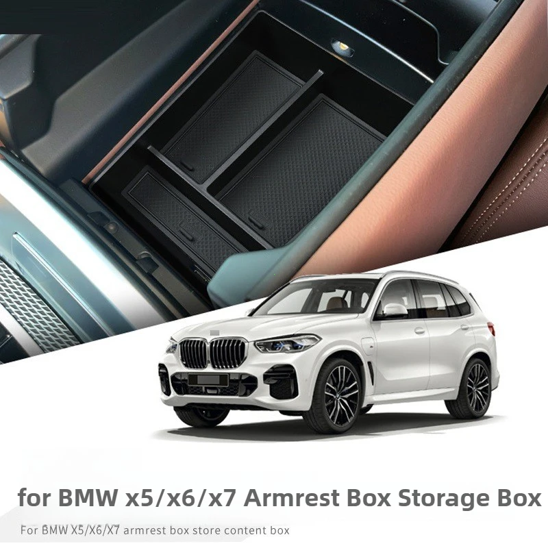 Compatible with BMW X5 G05/ X7 G07 2019-2024, X6 G06 2020-2024 Center Console Organizer, Console Organizer Center Tray Storage