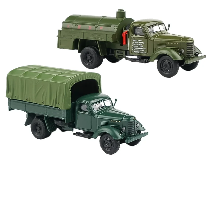 Tuoyi 1/64 Liberation Ca10 Ca30 Truck Military Vehicle Dark Green Alloy Car Model Toy Ornament Birthday Gift Simulation Children