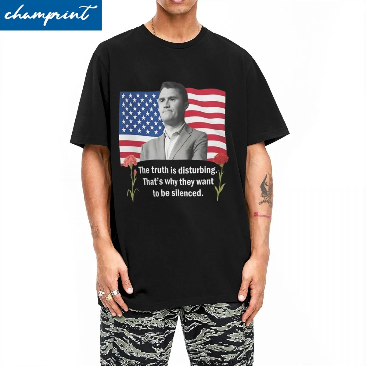 تشارلي كيرك مستوحاة العدالة تي شيرت الرجال النساء 100% القطن موضة تي شيرت Crewneck تيز ملابس قصيرة الأكمام الصيف
