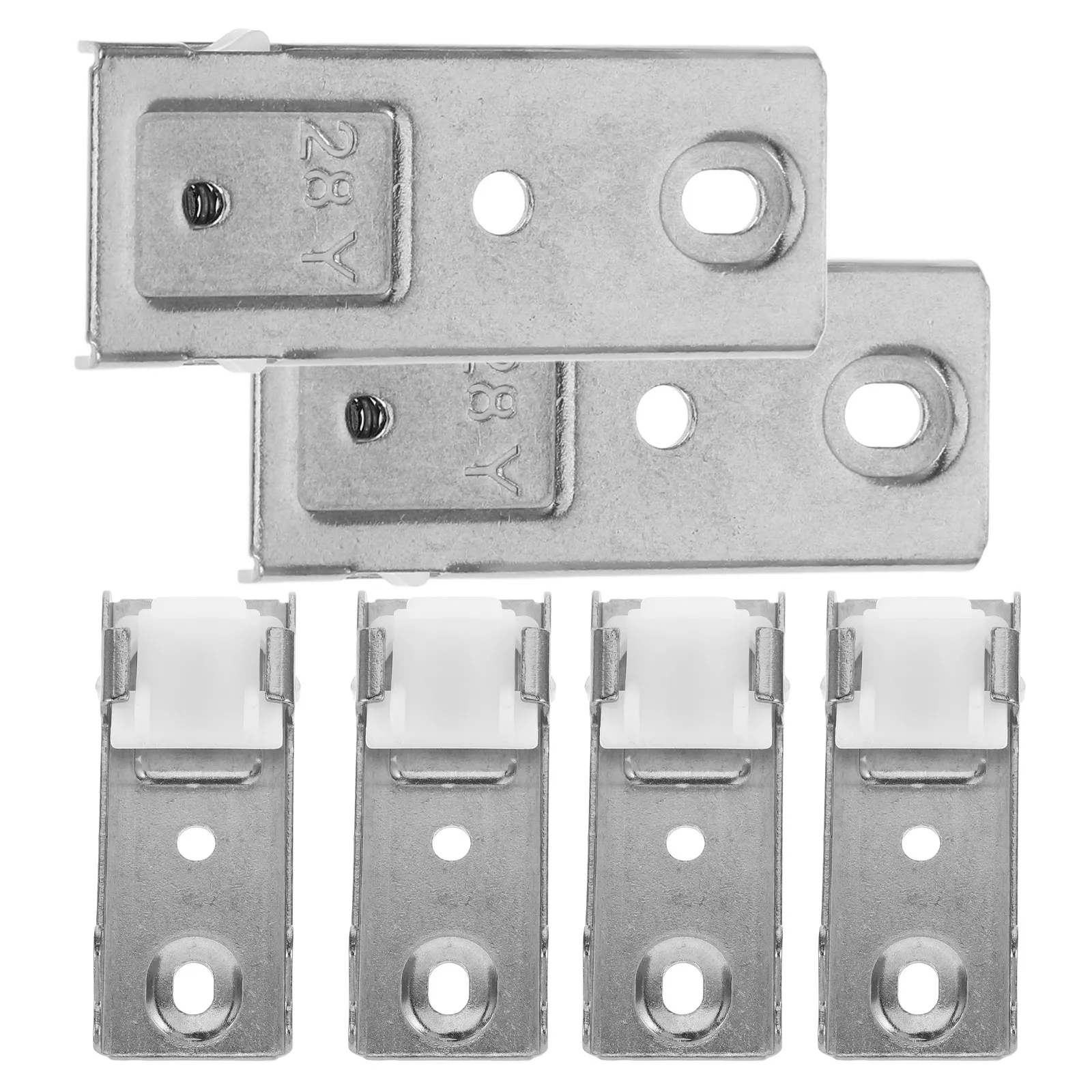 6Pcs Stainless Steel Curtain Track Top Mount Code Window Fixing Brackets Installation Repair Hardware Accessories