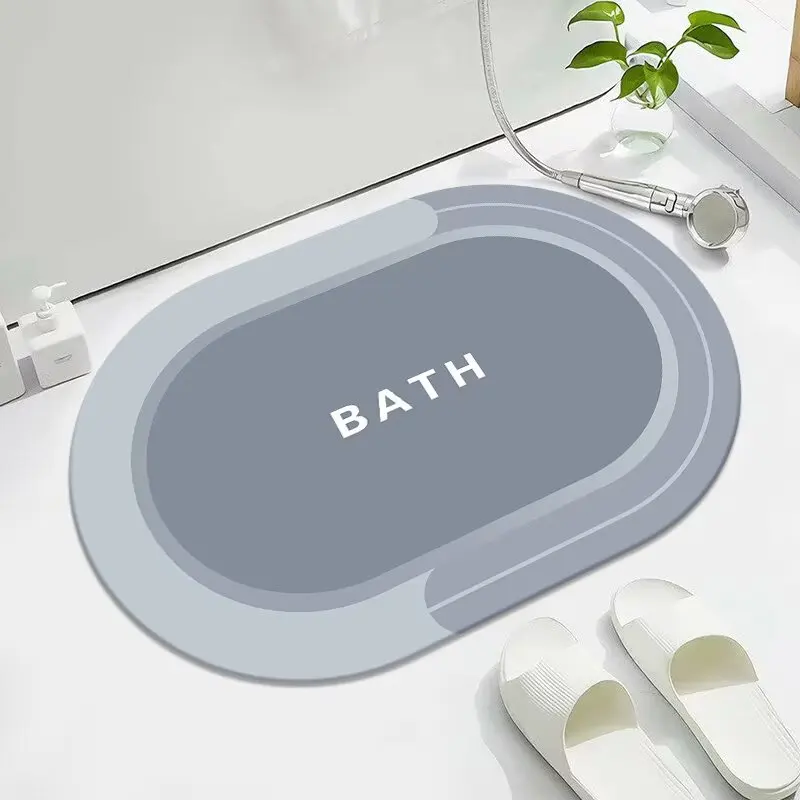 حصيرة أرضية الحمام سريعة الجفاف برسوم كرتونية، وسادة ماصة للطين المشطورة، باب المرحاض، وسادة قدم ماصة غير قابلة للانزلاق