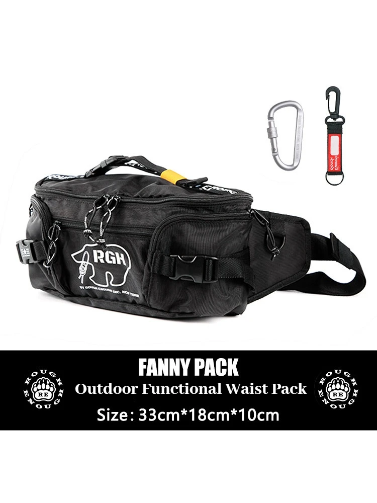 

RGH Men's Luminous Waterproof Biker Bag, Multifunctional Lure Crossbody Chest & Waist Bag