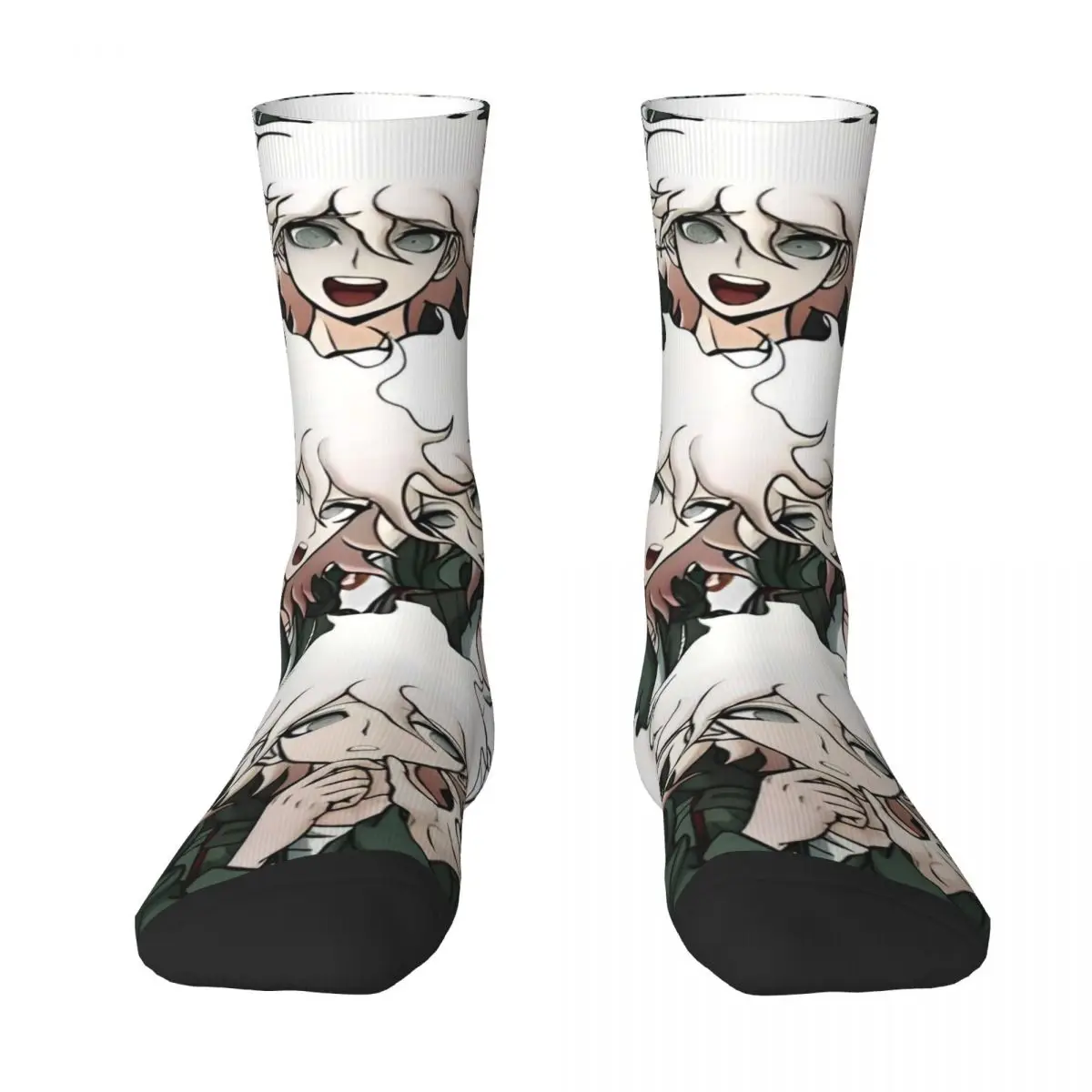 Nagito Komaeda Voice Socks Danganronpa Makoto Game Kawaii Stockings Winter Anti Slip Couple Socks Medium Soft Cycling Socks