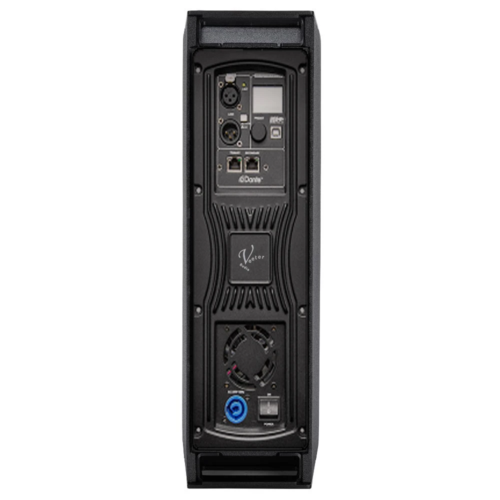 TT515A 2000Watt Peak Portable Column Speaker Active 8ohm Compact Metal Shell Neodymium Magnet Hi-Res Waterproof XLR Titanium
