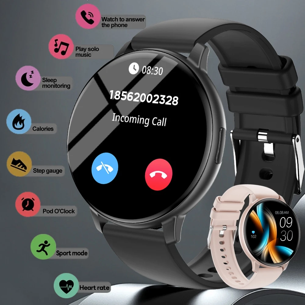 

Fashion Women Smart Watch Multi-Sport Mode Heart Rate Women's Health Monitoring Waterproof Watch Bluetooth Call Smartwatch Men