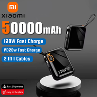 Xiaomi 120W Fast Charging 50000mAh Large Capacity Portable Power Bank Cable Two-way Mini Powerbank for iPhone Samsung Huawei