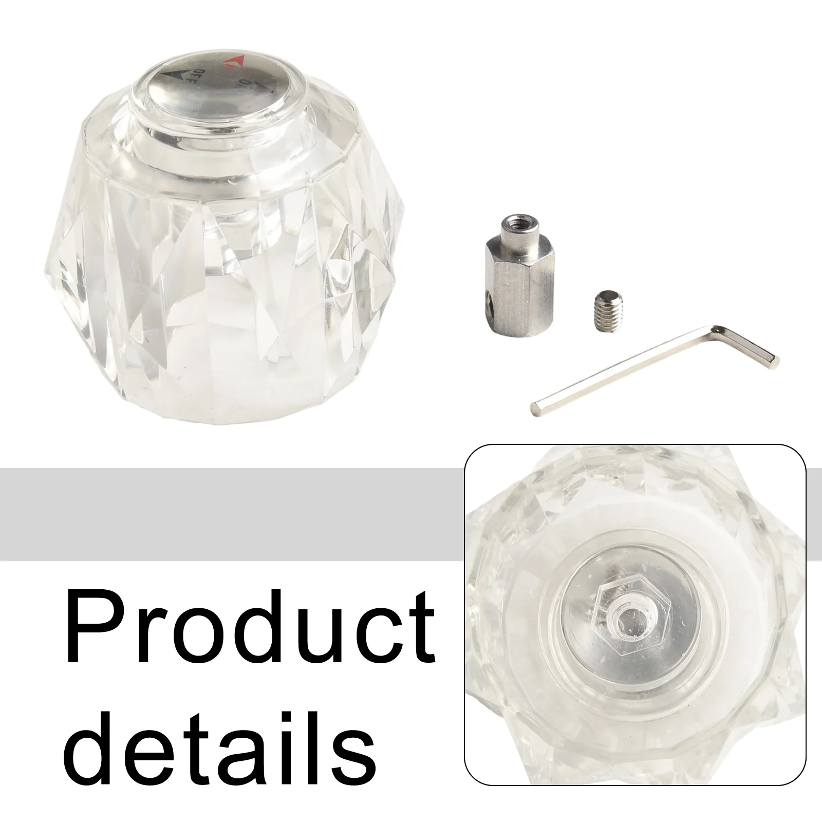 

ABS Plastic Handle Hot Cold Indicator Bathroom Upgrade Faucet Replacement Premium ABS Material Wear Resistant Construction