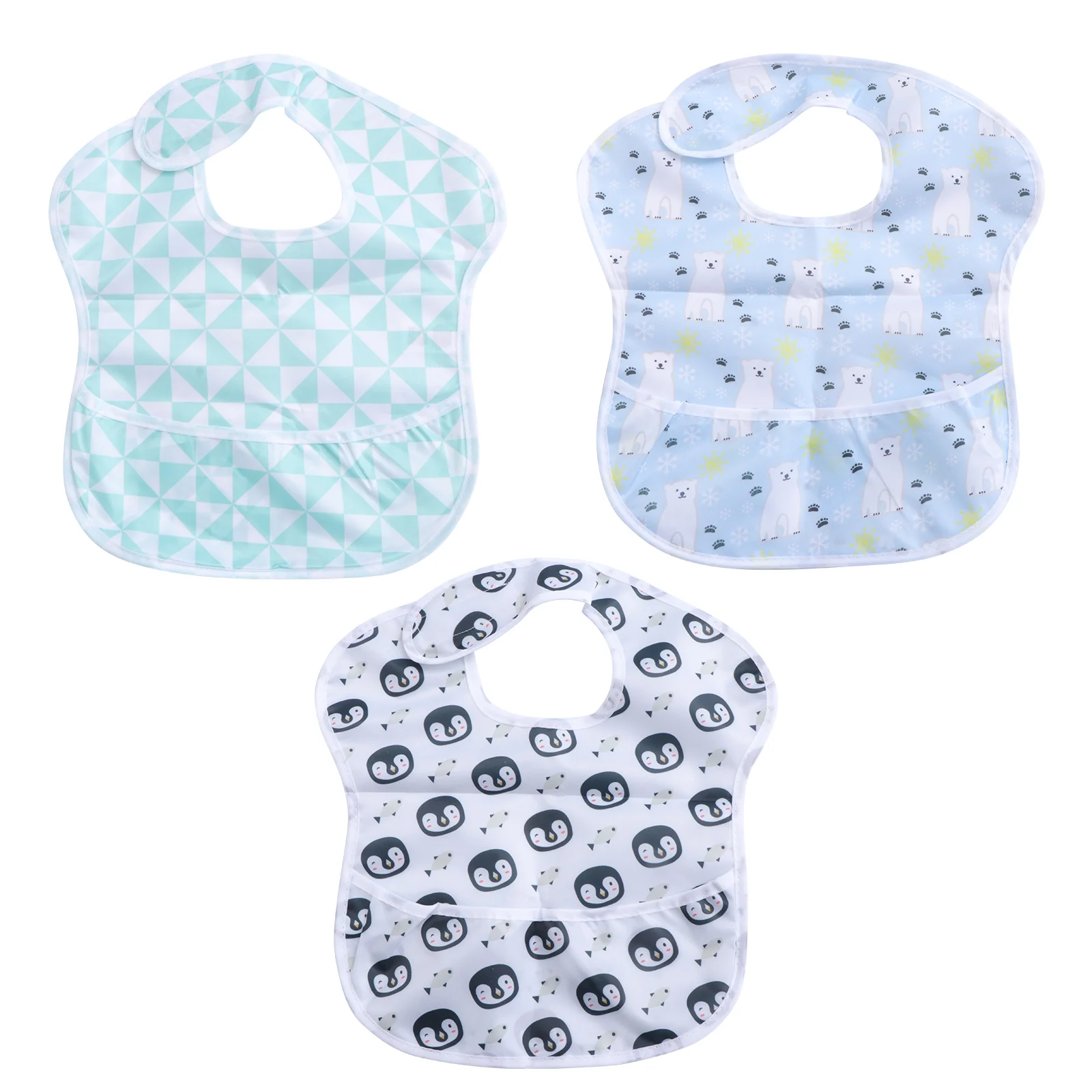 3 Pcs Toddler Bibs Baby Supplies Starter Water Resistant Girl Kids Meal Waterproof Feeding Saliva Towels