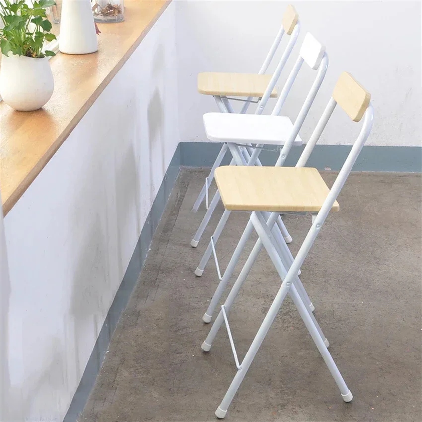 

0059A Folding high stool, creative wooden high stool in the living room, portable home bar