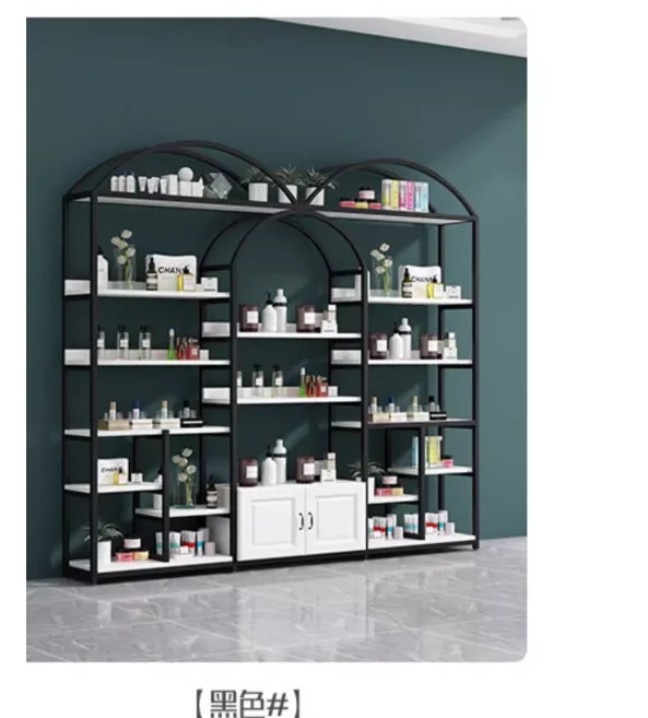 Cosmetics display cabinet Beauty salon shelves display shelves with hand gifts nail and skin care products display cabinet