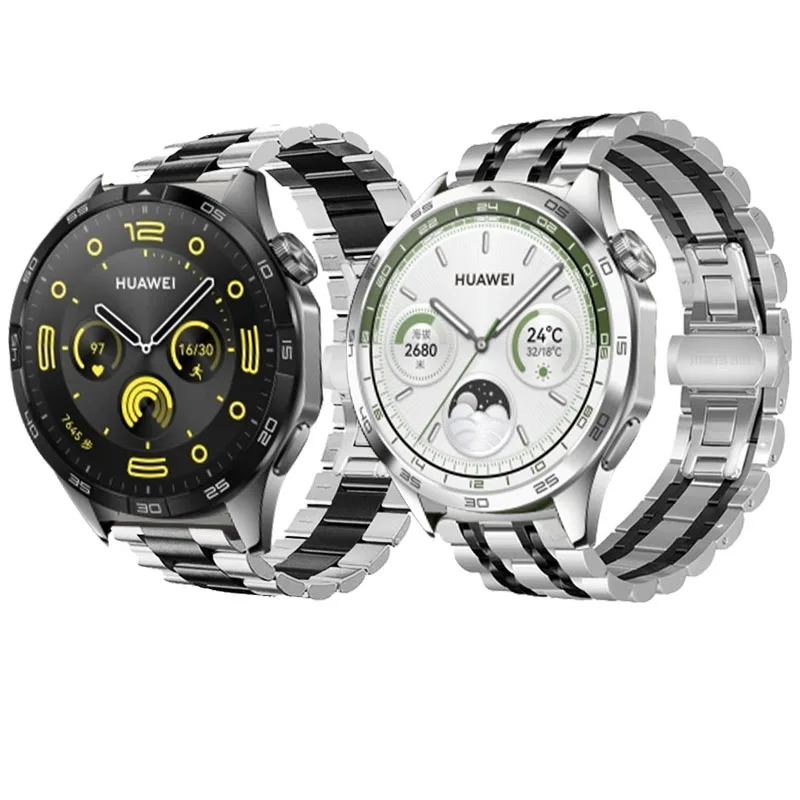 سوار من الستانلس ستيل لساعة سامسونج ، سوار معدني ، جير S3 ، ساعة هواوي 3 ، GT 2 ، GT2 Pro ، براعم ، 46 مللي متر ، 22 مللي متر