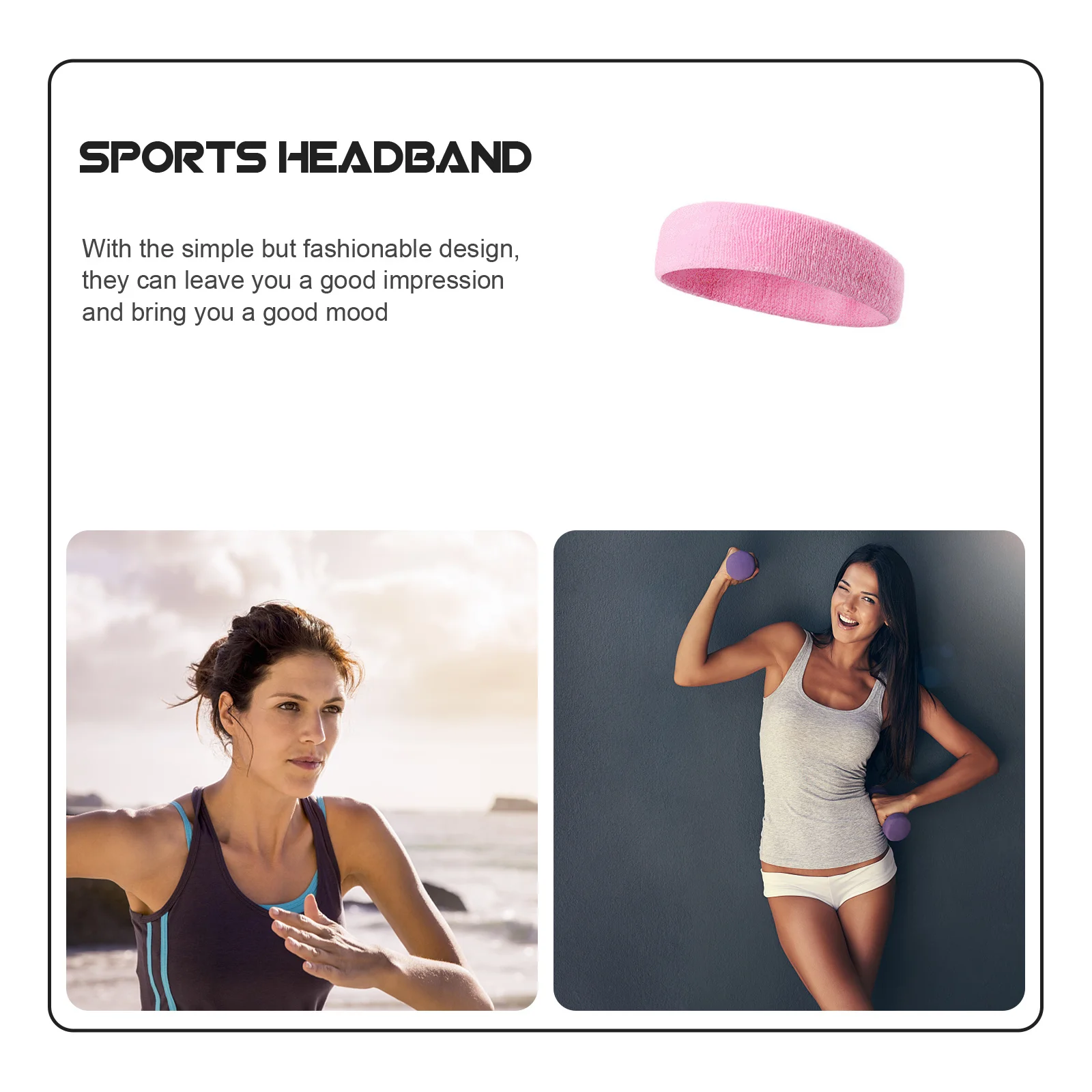 

5Pcs Elastic Headbands Sweat Absorbing Bands for Sports Yoga Running Comfortable Lightweight Fitness Accessories