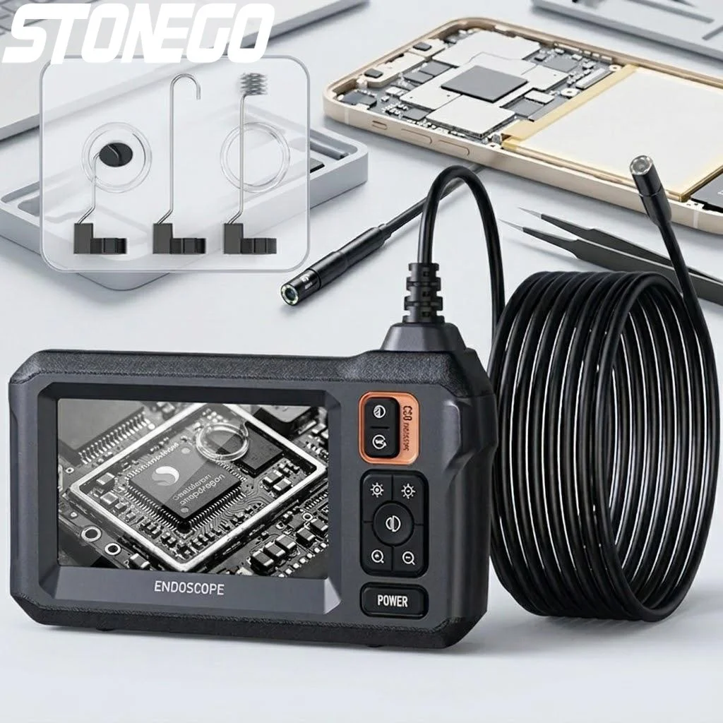 

Автомобильная диагностическая камера 1080P WiFi с 43-дюймовым дисплеем, двумя объективами, кабелями 1м, 5м, 10м и аккумулятором 2600 мАч, эндоскоп для диагностики автомобилей