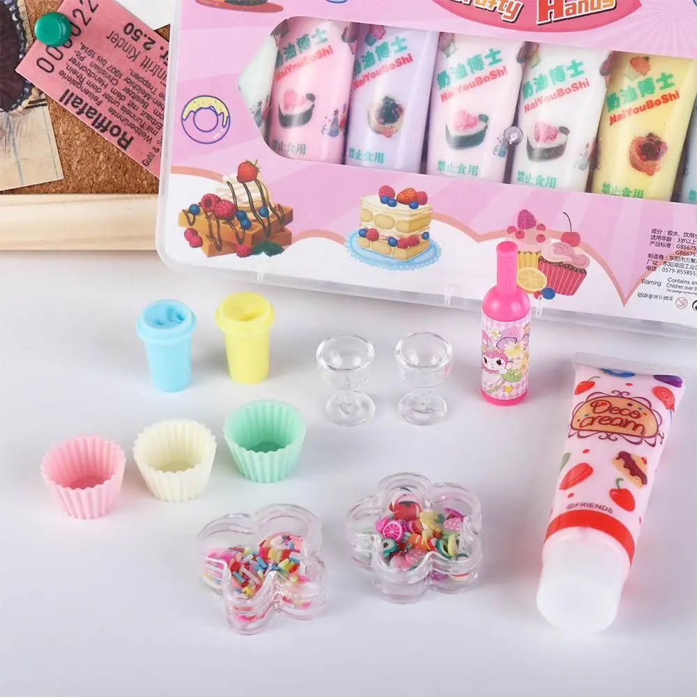 Simulation Cream Children's Ice Cream Dessert Making Cake Model Handmade DIY Set Leisure Entertainment Small Pretend Play Toys