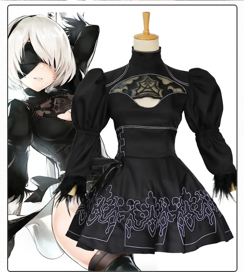 

Nier Automata Yorha 2B Sexy Outfit Games Suit Nier Automata Halloween Cosplay Costume Women Role Play Costumes Girls Party Dress