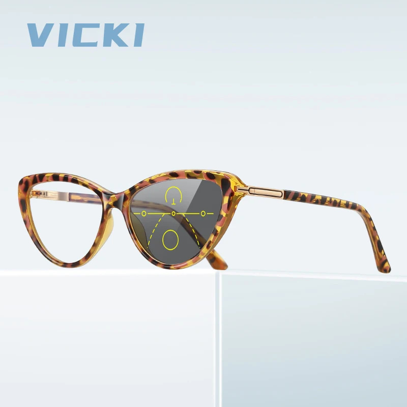 

VICKI The New Elegant and Charming Cat-eye Glasses for Ladies Can Be Customized with Multi-focus Prescriptions PFD2232