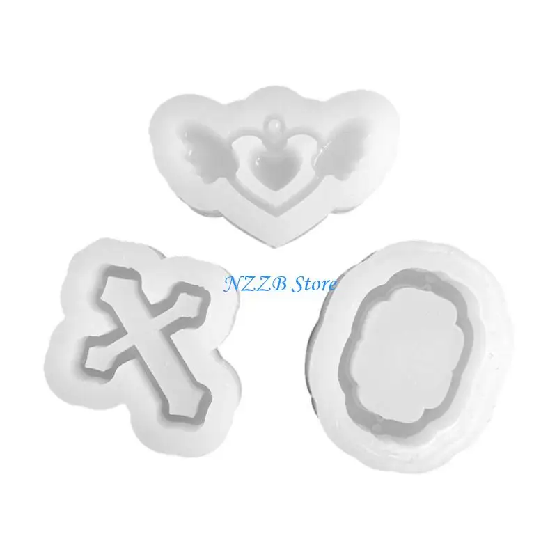 

T21F Geometry Various Styles Ornament Mold DIY Keychain Pendant for Keys Chain Decor