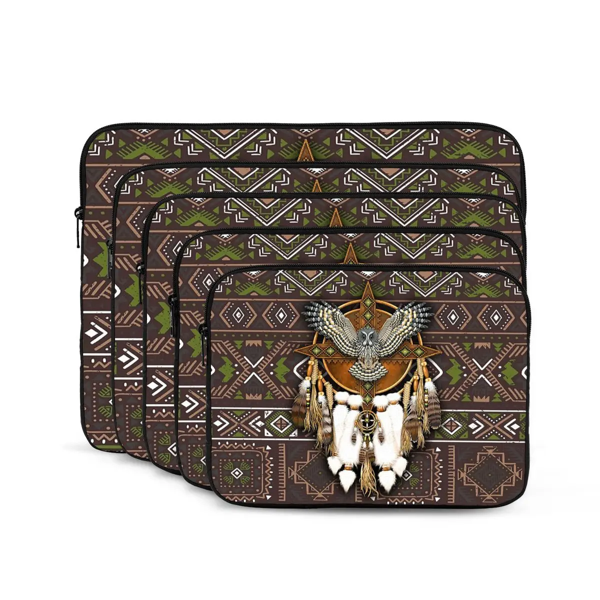 

Native American Owl African Tribal Notebook Laptop Bag 10 12 13 15 17 Inch For Macbook Air Pro Tablet Shockproof Case Bag