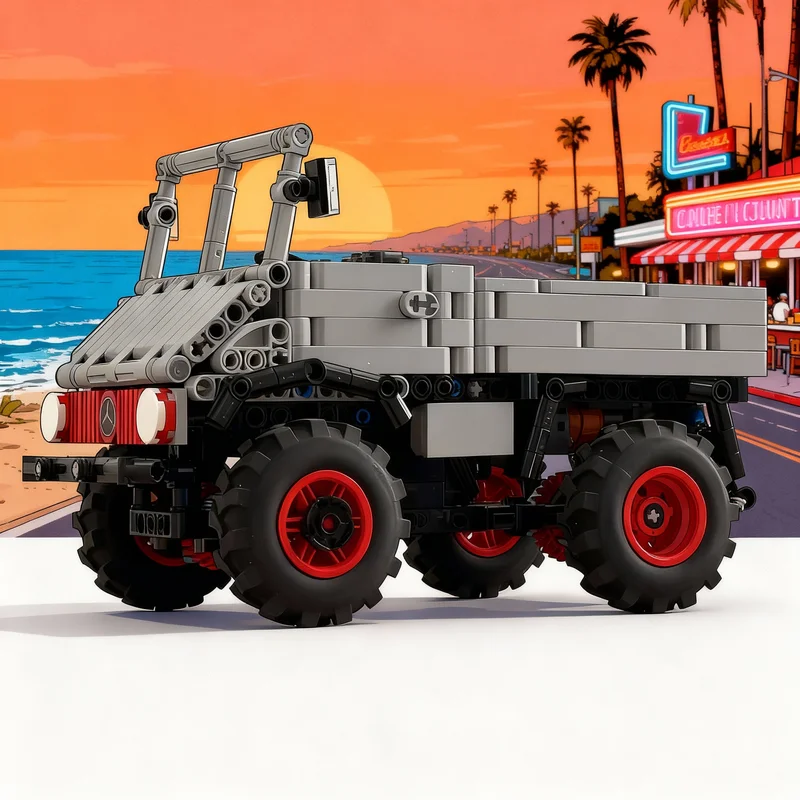 

717pcs MOC Unimog U411 Technical Model Building Blocks DIY Gift Creative Collectible Display Decor Premium Adult Kids Desk Home