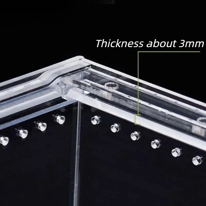 Reptiles Terrarium Lizard Gecko Snake Transparent Breeding Box Anti-escape Breathable Reptile Kennel Small Pet House Habitat view 5